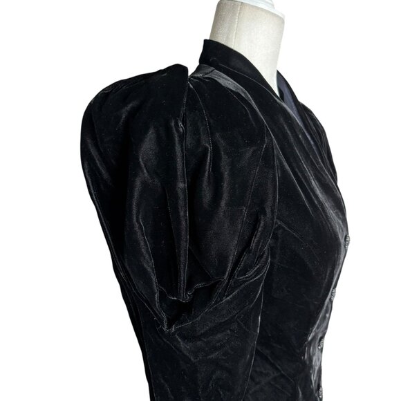 Vintage Scott McClintock Velvet Puff Sleeve Jacket Small Button Up Goth Formal - Picture 5 of 7